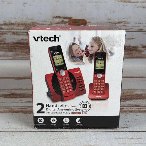 vtech Other - VTech CS6929-16 Red Cordless Phone 2 Handset Answering System